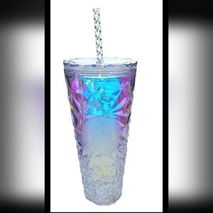 NWT, Starbucks Christmas Holiday 2023 Clear Diamond Prism  24 oz